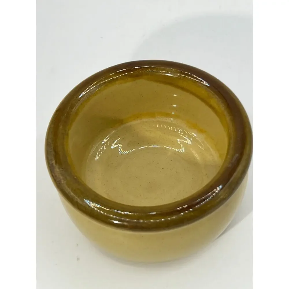 Stoneware Miniature Crock Bowl Earth Brown 2.5in x 1.5in England